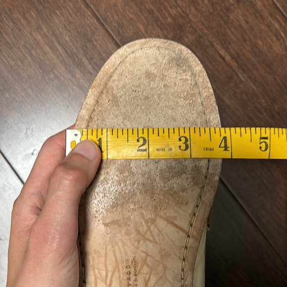 Freda Salvador Elba Penny Loafers in Sand Embossed Croc - Picture 15 of 16